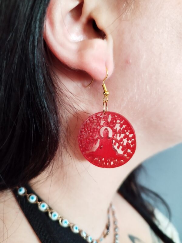 boucle d oreille bouddha arbre de vie – Image 3