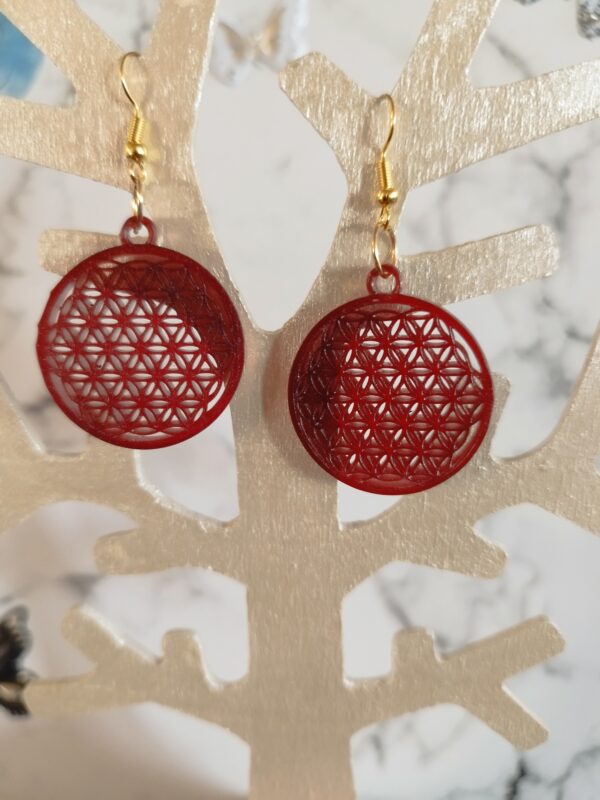 Boucle d oreille Fleur de vie – Image 2