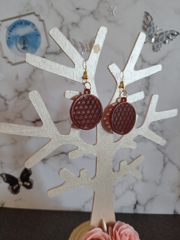 Boucle d oreille Fleur de vie