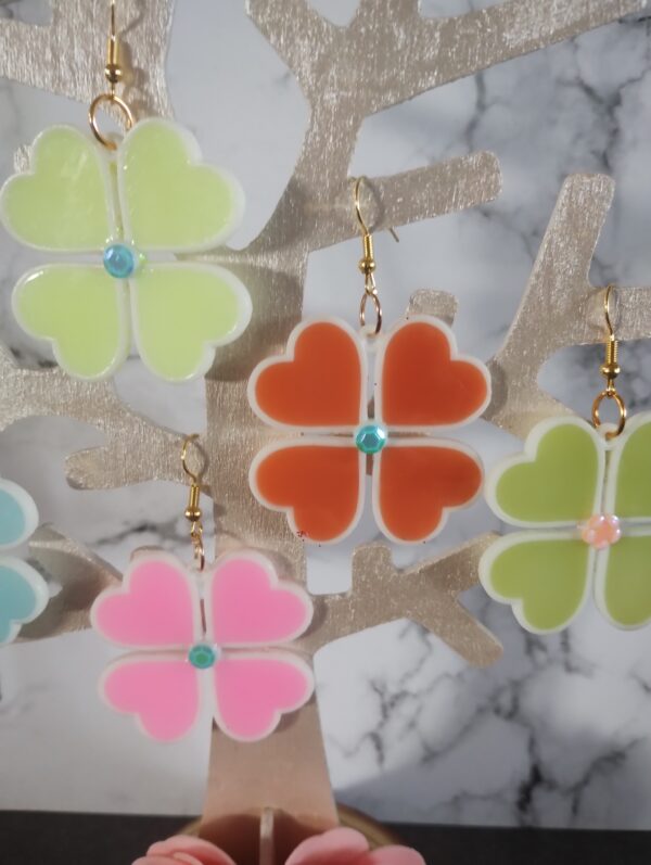 Boucle d oreille trefle – Image 2
