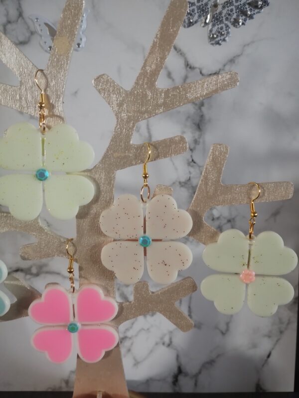 Boucle d oreille trefle – Image 3