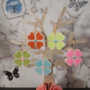 Boucle d oreille trefle