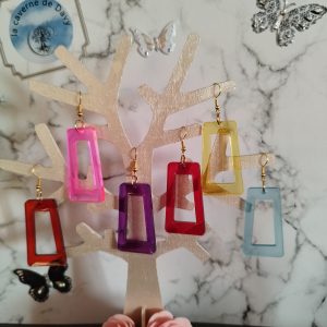 Boucle d oreille trapèze