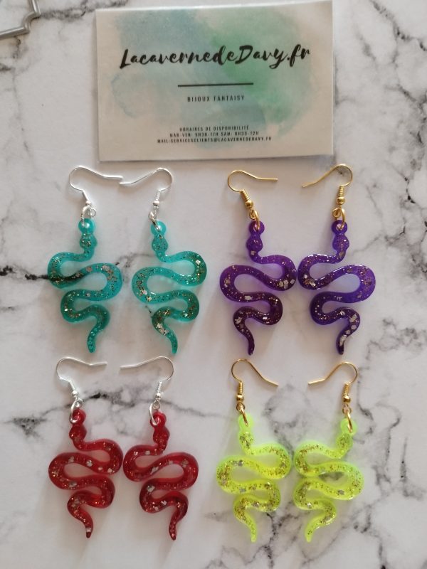 Boucle doreille serpent