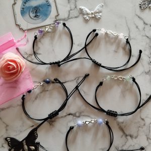 Bracelets infini avec véritable  pierre au choix