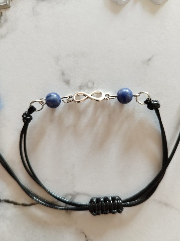 Bracelets infini avec véritable  pierre au choix – Image 3