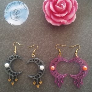 Boucles d'oreilles lune
