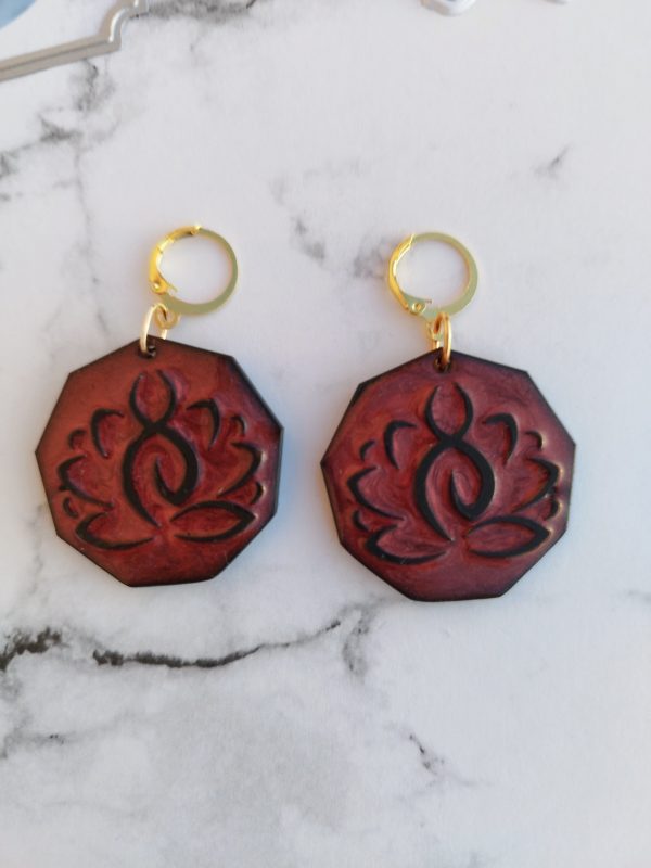 Boucles d'oreilles fleur lotus yoga – Image 2