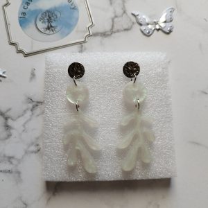 Boucle d’oreille corail