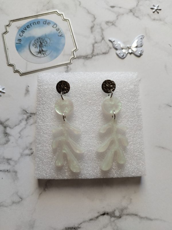 Boucle d’oreille corail