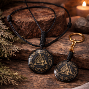 Collier ou porte clé Valknut appeler "nœud des guerriers"