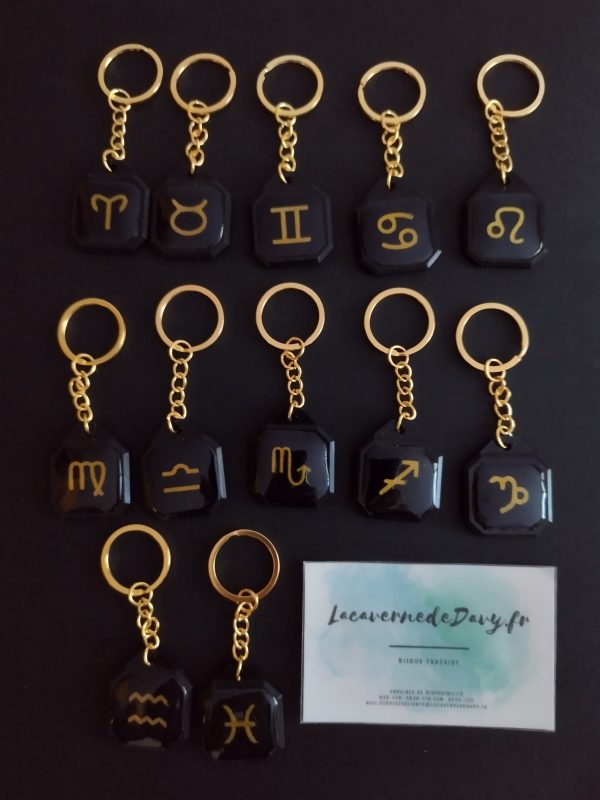 Signe astrologique en porte clé