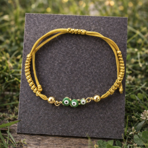 Bracelet  doré mauvais œil           <small style="color:#666;"> Livraison gratuite </small>