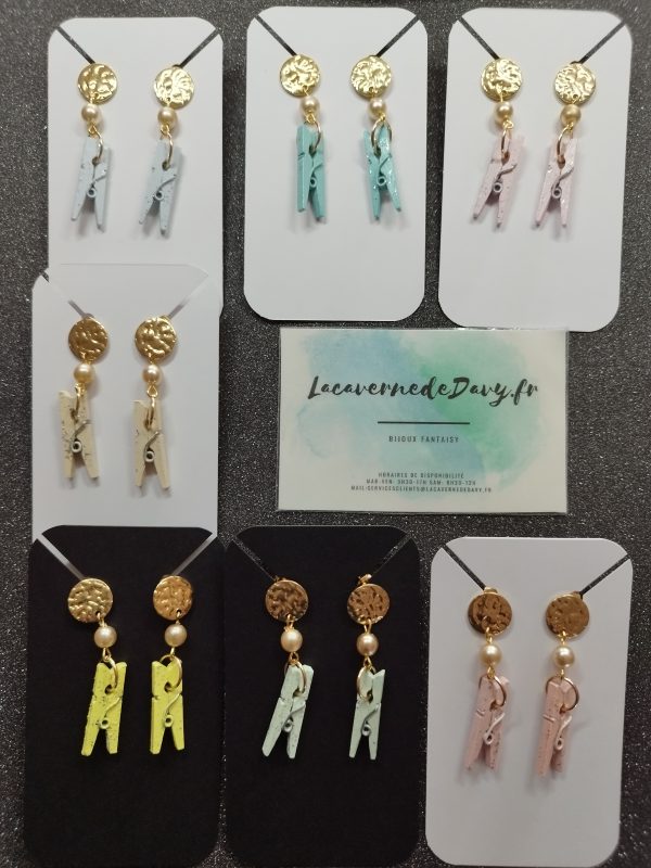 Boucles d'oreilles épingle avec perle