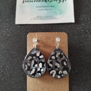Boucles d'oreilles goutte d'eau Éclipse d’Argent