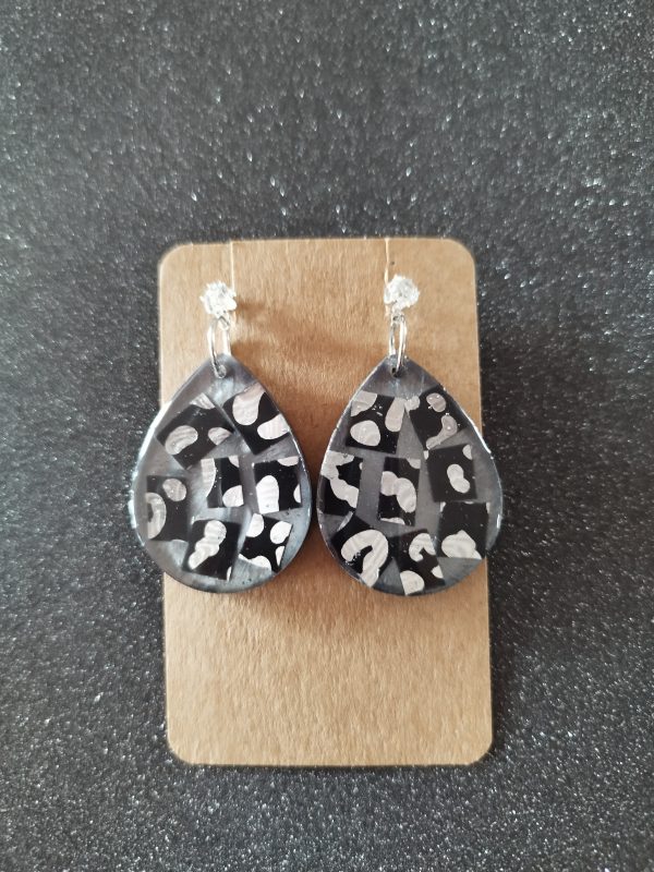 Boucles d'oreilles goutte d'eau Éclipse d’Argent – Image 2