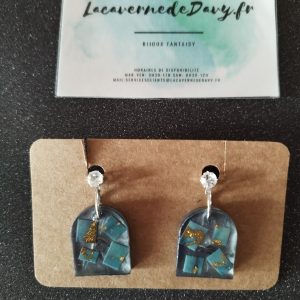 Boucles d'oreilles Émeraude Céleste