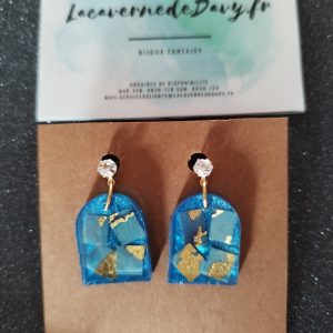 Boucles d'oreilles Éclats de Lagon doré