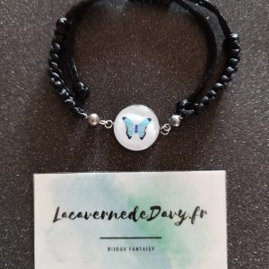 Bracelet papillon bleu