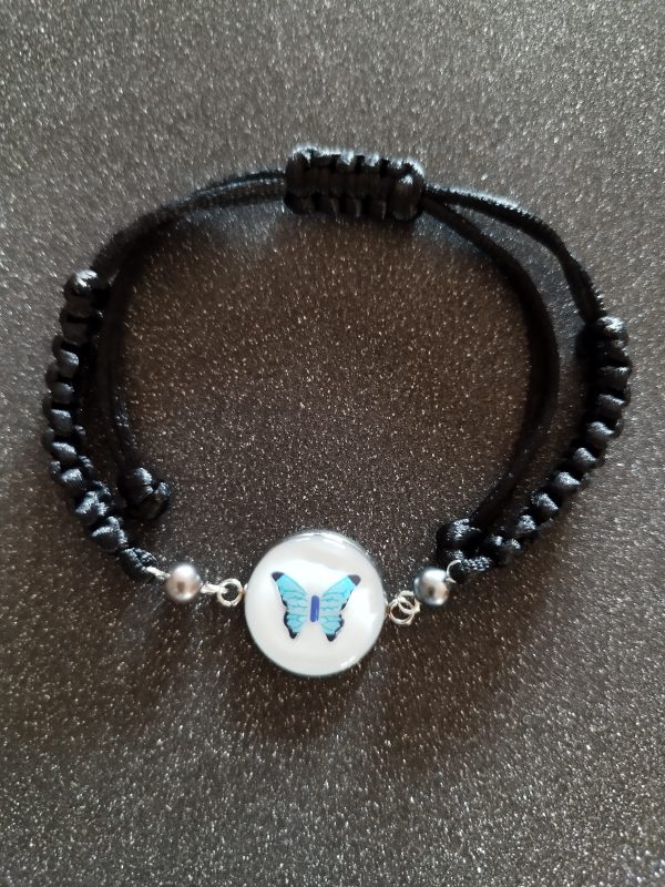Bracelet papillon bleu – Image 2