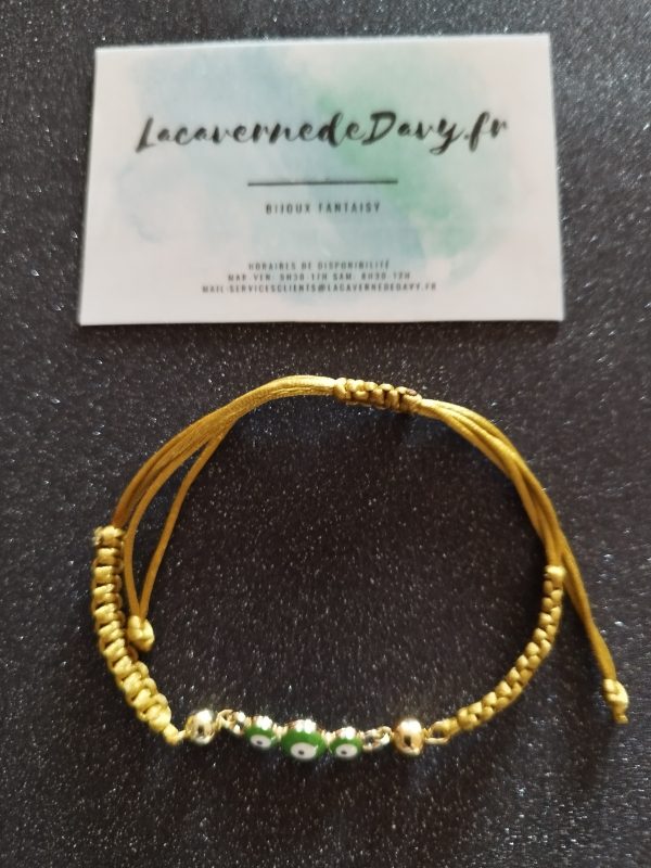 Bracelet  doré mauvais œil