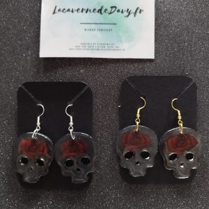 Boucles d'oreilles tête de mort