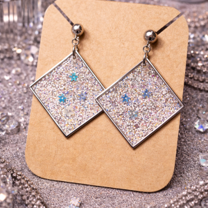 Boucles d'oreilles cristal d’Hiver