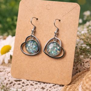 Boucles d’oreilles Cœur Scintillant