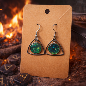 Boucles d’oreilles Triangle Émeraude