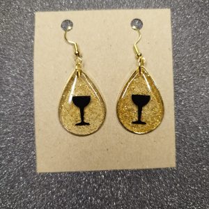 Boucles d'oreilles nouvelle année pailleté