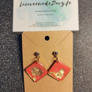 Boucles d’oreilles Flamme Tropicale Doré ✨