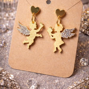 Boucles d’oreilles Chérubins Dorés