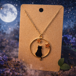 Collier Chat Sous les Étoiles