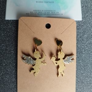 Boucles d’oreilles Chérubins Dorés