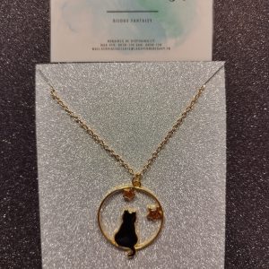 Collier Chat Sous les Étoiles
