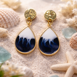Boucles d’oreilles “Écume Marine”