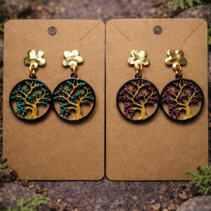 Boucles d’oreilles “Arbre de Vie Sacré”                          <small style="color:#666;">Livraison gratuite </small>