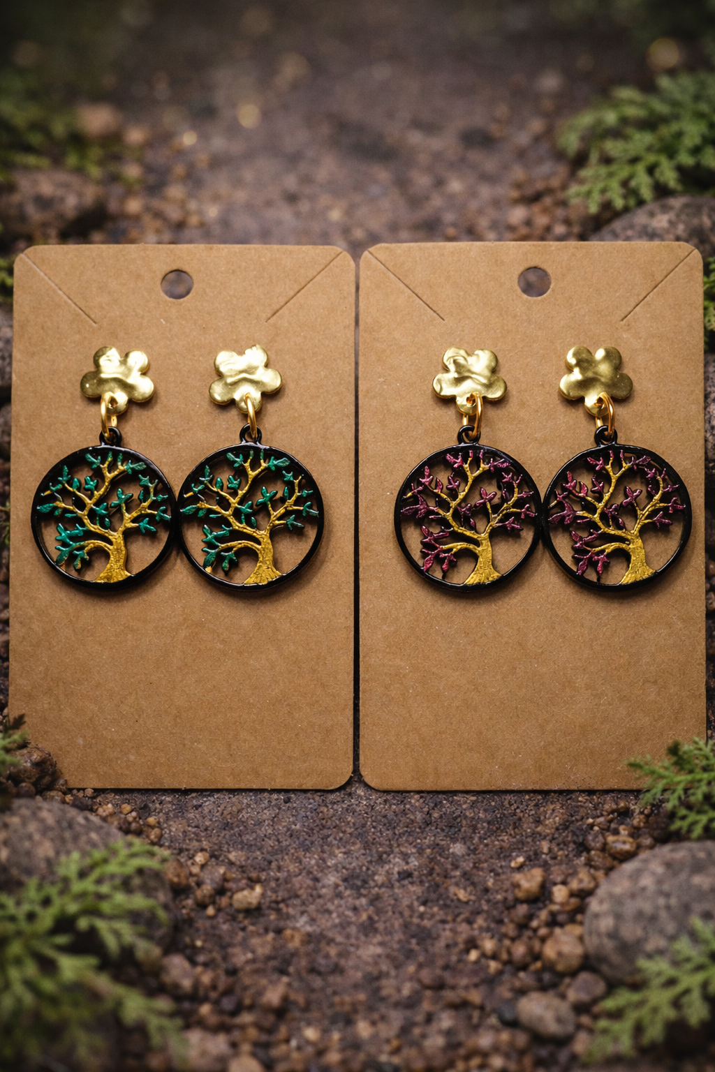 Boucles d’oreilles “Arbre de Vie Sacré” <small style="color:#666;">Livraison gratuite </small>