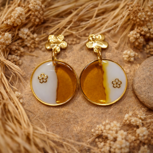 Boucles d’oreilles “Soleil Miel”