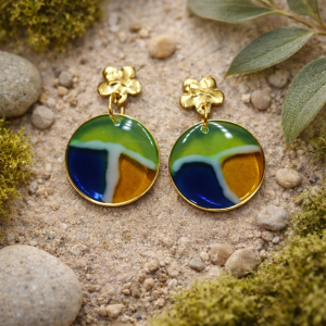 Boucles d’oreilles “Terres Colorées”                                <small style="color:#666;">Livraison gratuite</small>