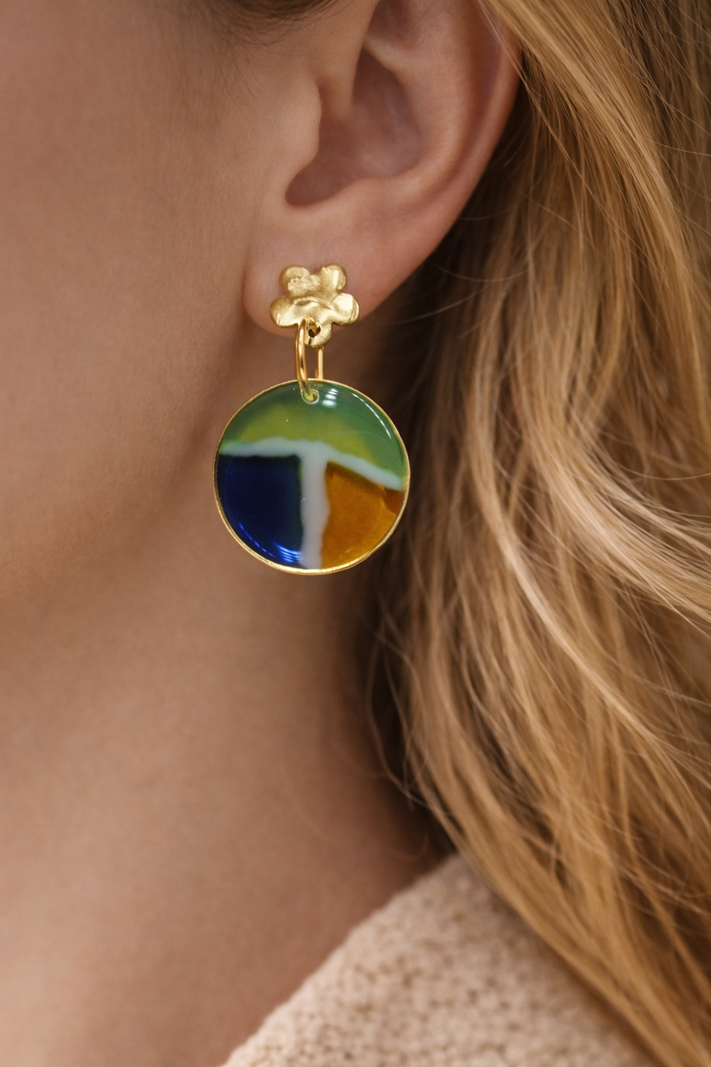 Boucles d’oreilles “Terres Colorées” <small style="color:#666;">Livraison gratuite</small> – Image 2