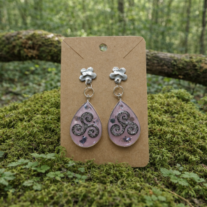 Boucles d’oreilles “Goutte Triskel Sacré”