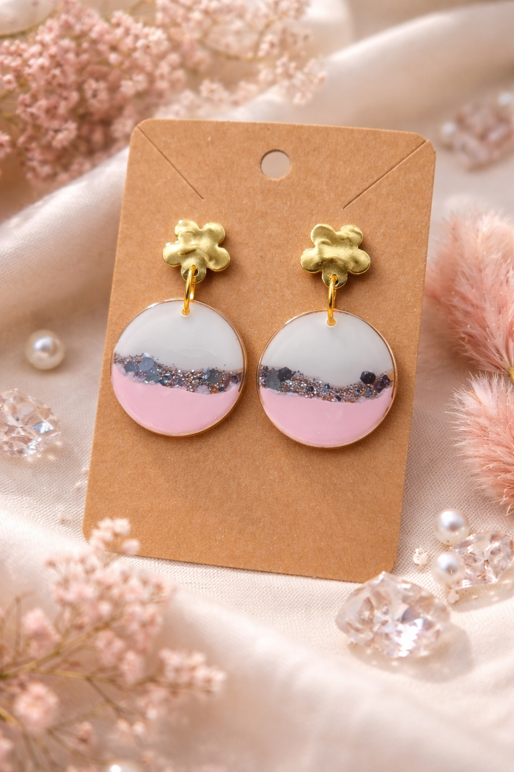 Boucles d’oreilles Rose Gourmande