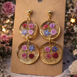 Boucles d’oreilles “Jardin Doré”